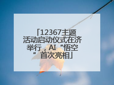 12367主题活动启动仪式在济举行，AI“悟空”首次亮相